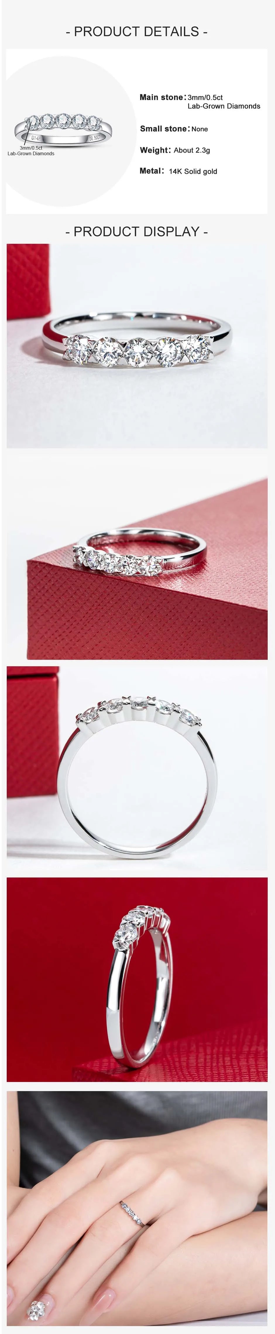 0.5CT VVS2 D Color Lab Grown Diamond Band