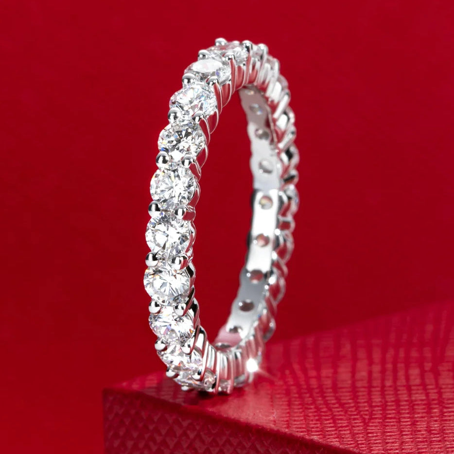 3MM D Color Lab Grown Diamond Eternity Wedding Band