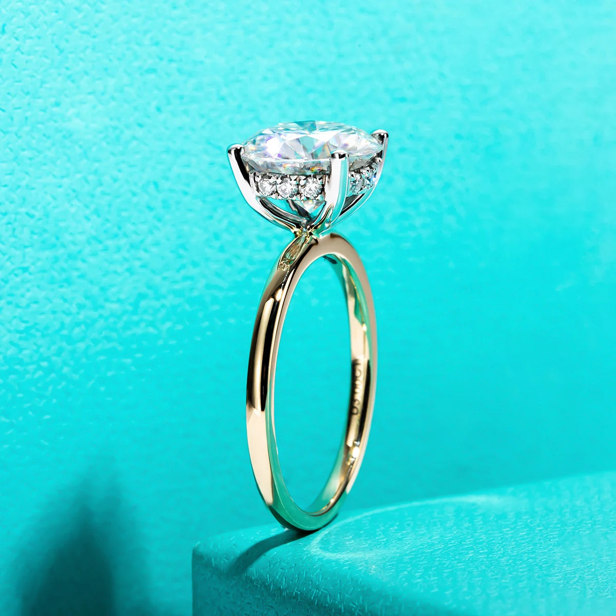3 CT Moissanite Solid Gold Engagement Ring