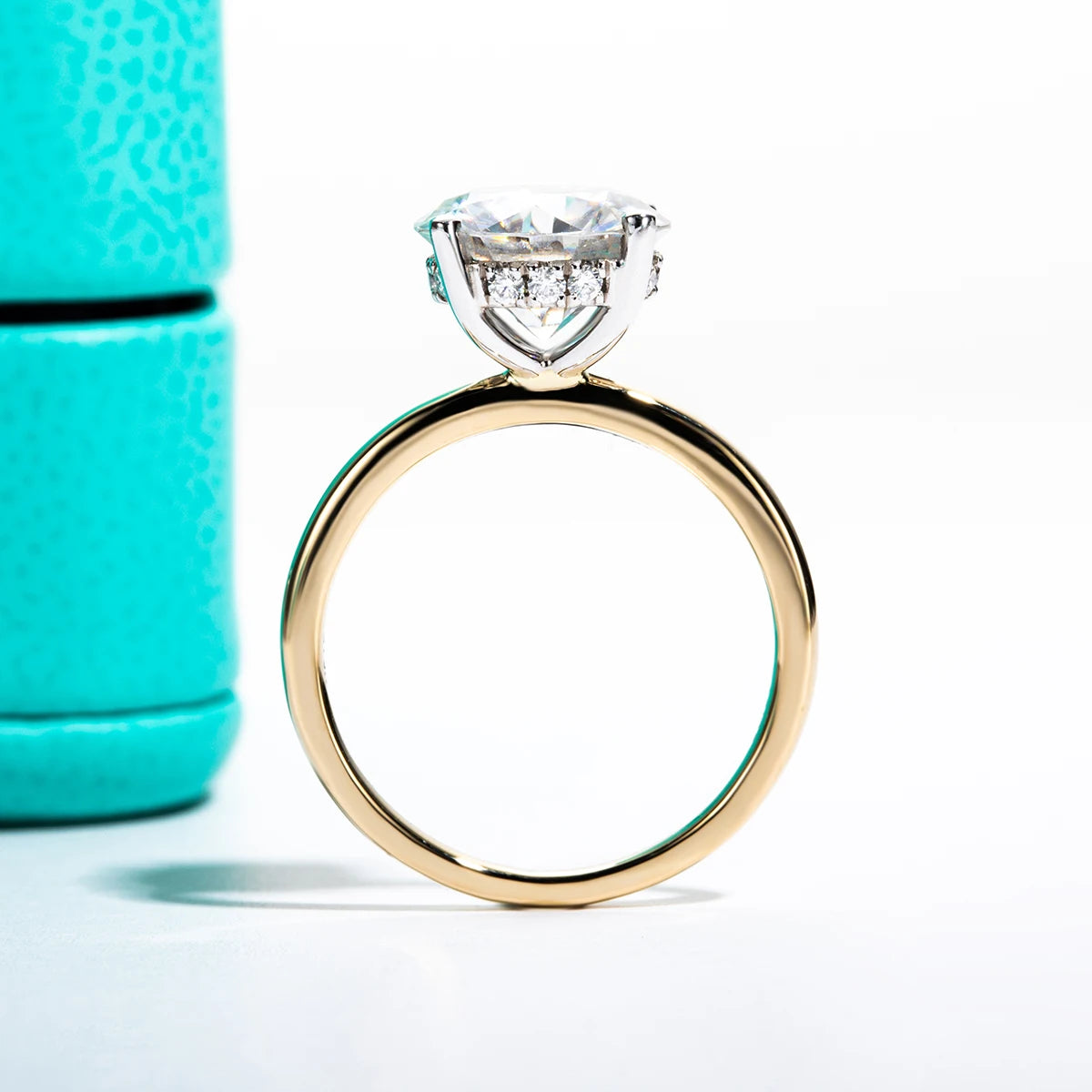 3 CT Moissanite Solid Gold Engagement Ring