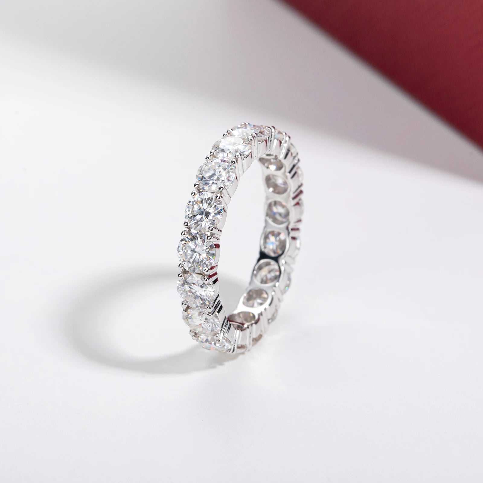 5 CTTW D Color Moissanite Eternity Ring