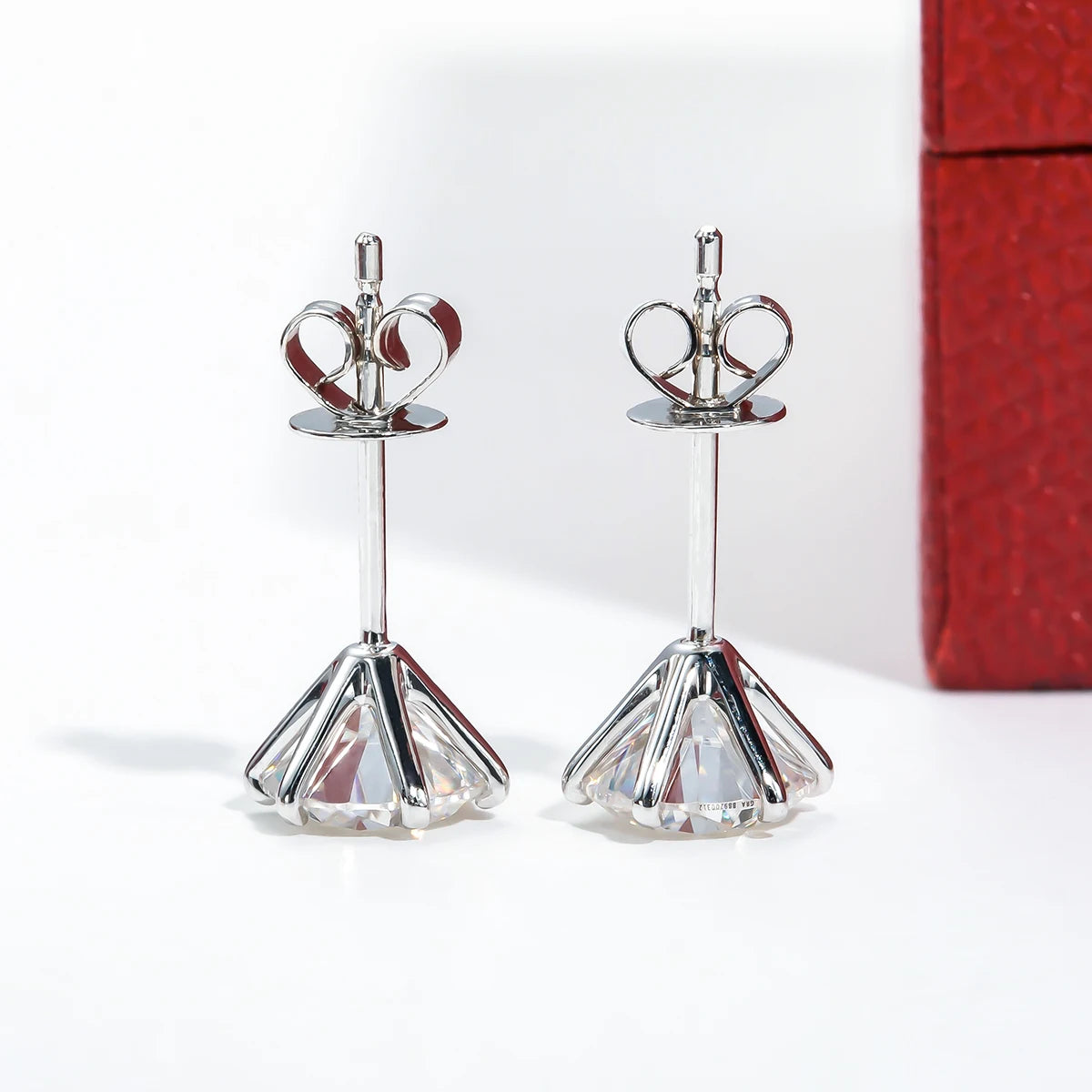 1 CT VVS1 D Color Moissanite Stud Earrings