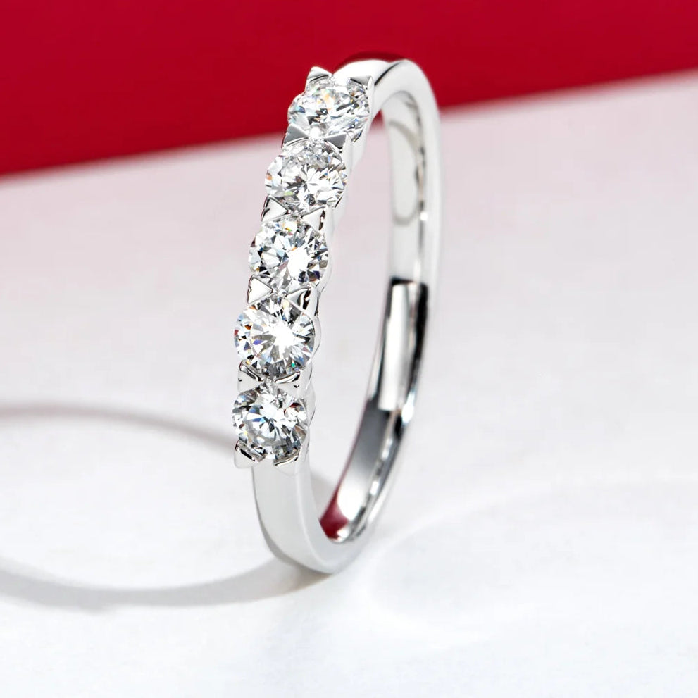 0.5CT VVS2 D Color Lab Grown Diamond Band
