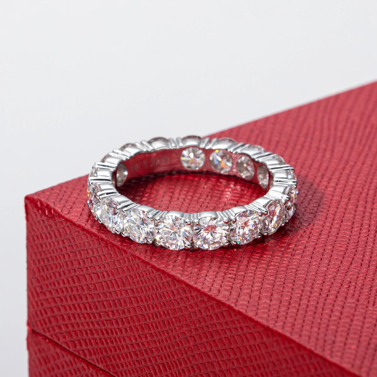 5 CTTW D Color Moissanite Eternity Ring