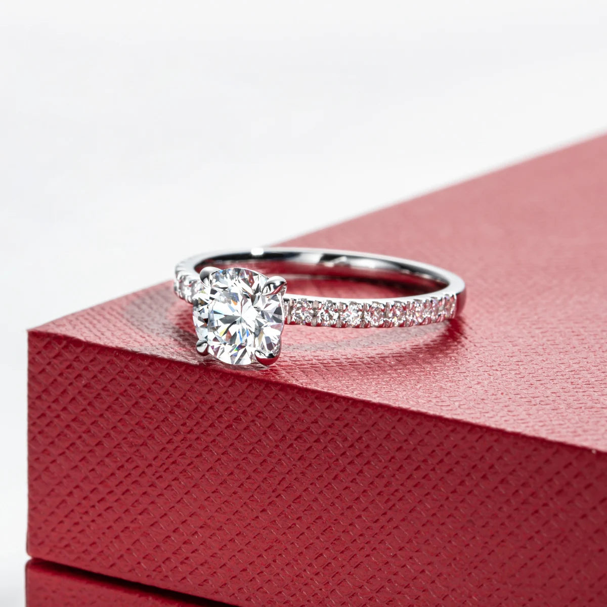 1 CT D Color Lab Grown Diamond Engagement Ring
