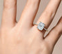 4CT Reddin Cut Moissanite Engagement Ring.