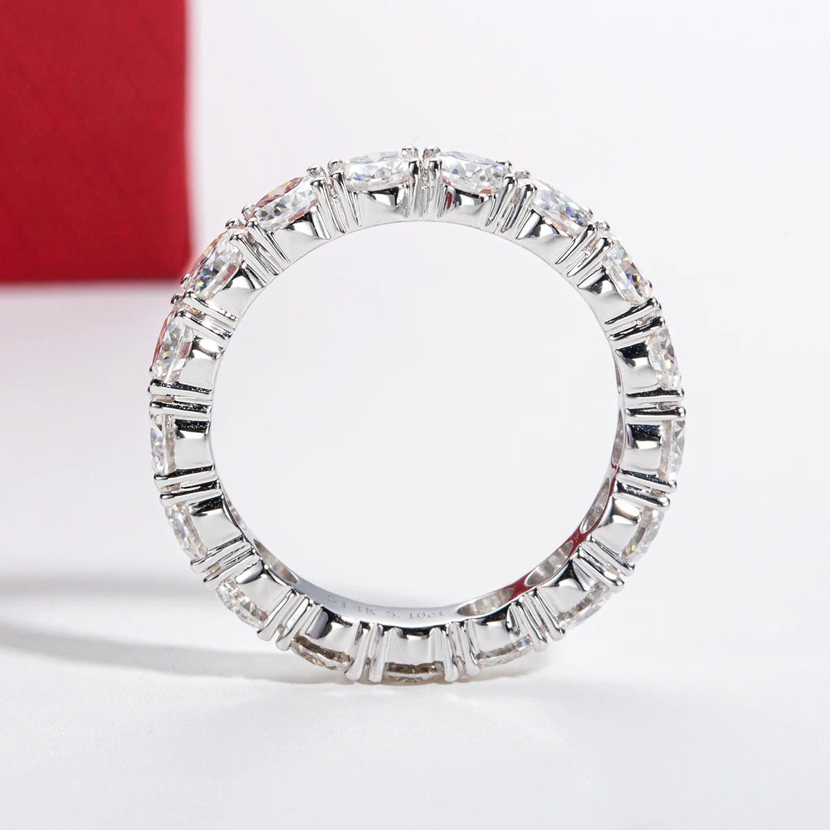 5 CTTW D Color Moissanite Eternity Ring