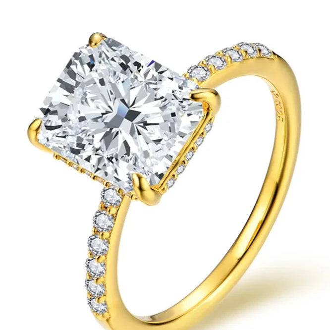 4CT Reddin Cut Moissanite Engagement Ring.