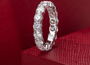 5 CTTW D Color Moissanite Eternity Ring