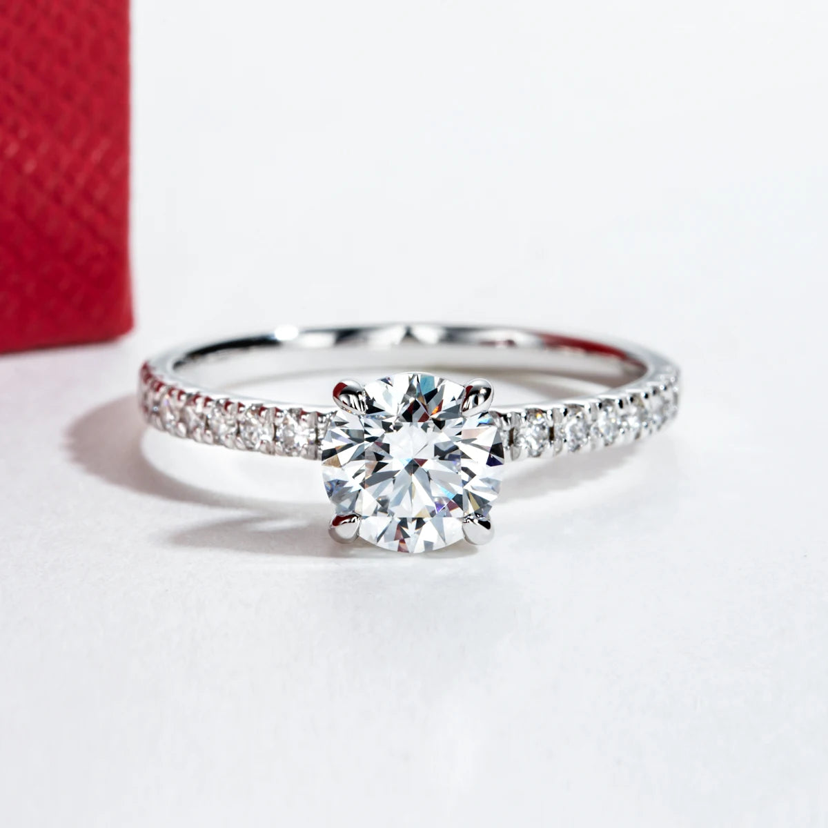 1 CT D Color Lab Grown Diamond Engagement Ring