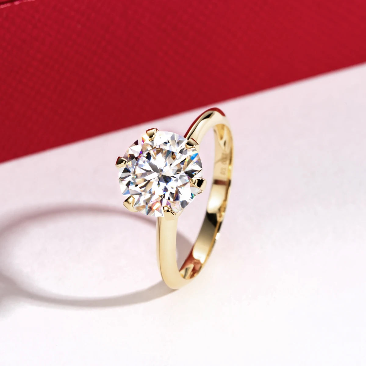 3 CT Round Cut Moissanite Engagement Ring