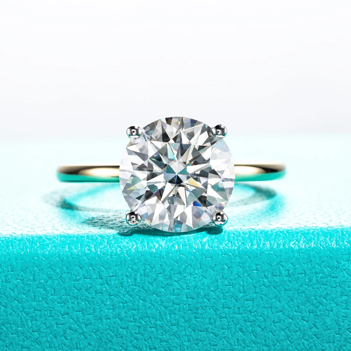 3 CT Moissanite Solid Gold Engagement Ring