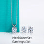 VVS 1 Oval Cut Moissanite Necklace & Earring Set