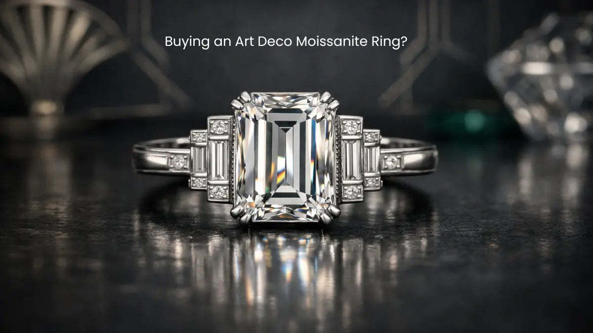Art Deco Moissanite Ring