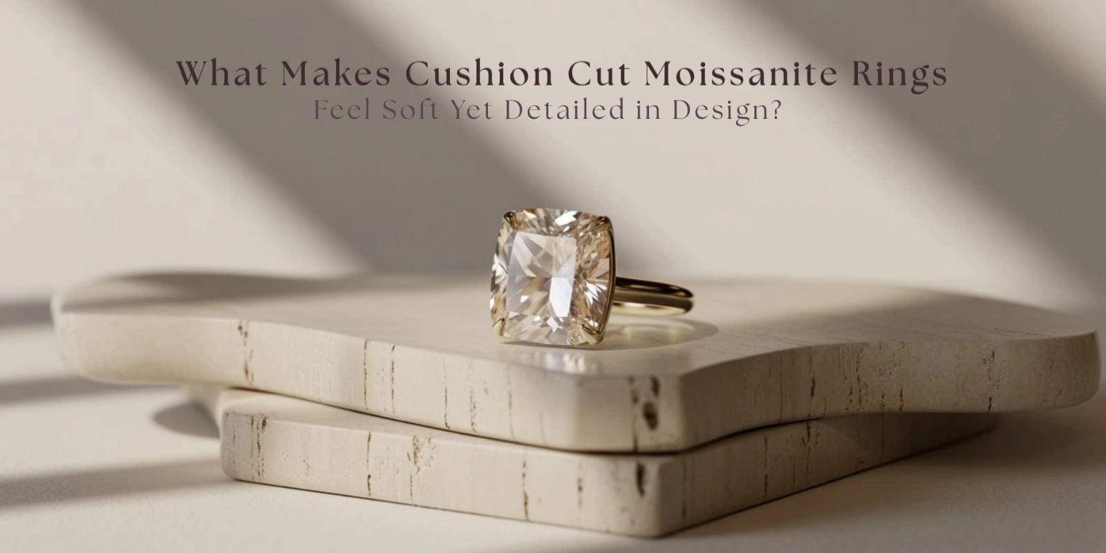 Cushion Cut Moissanite Rings