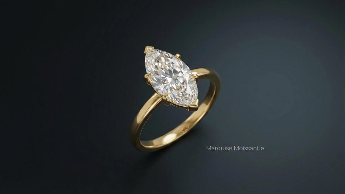 Why Is a Marquise Moissanite Engagement Ring Unique Compared to Other Cuts?
