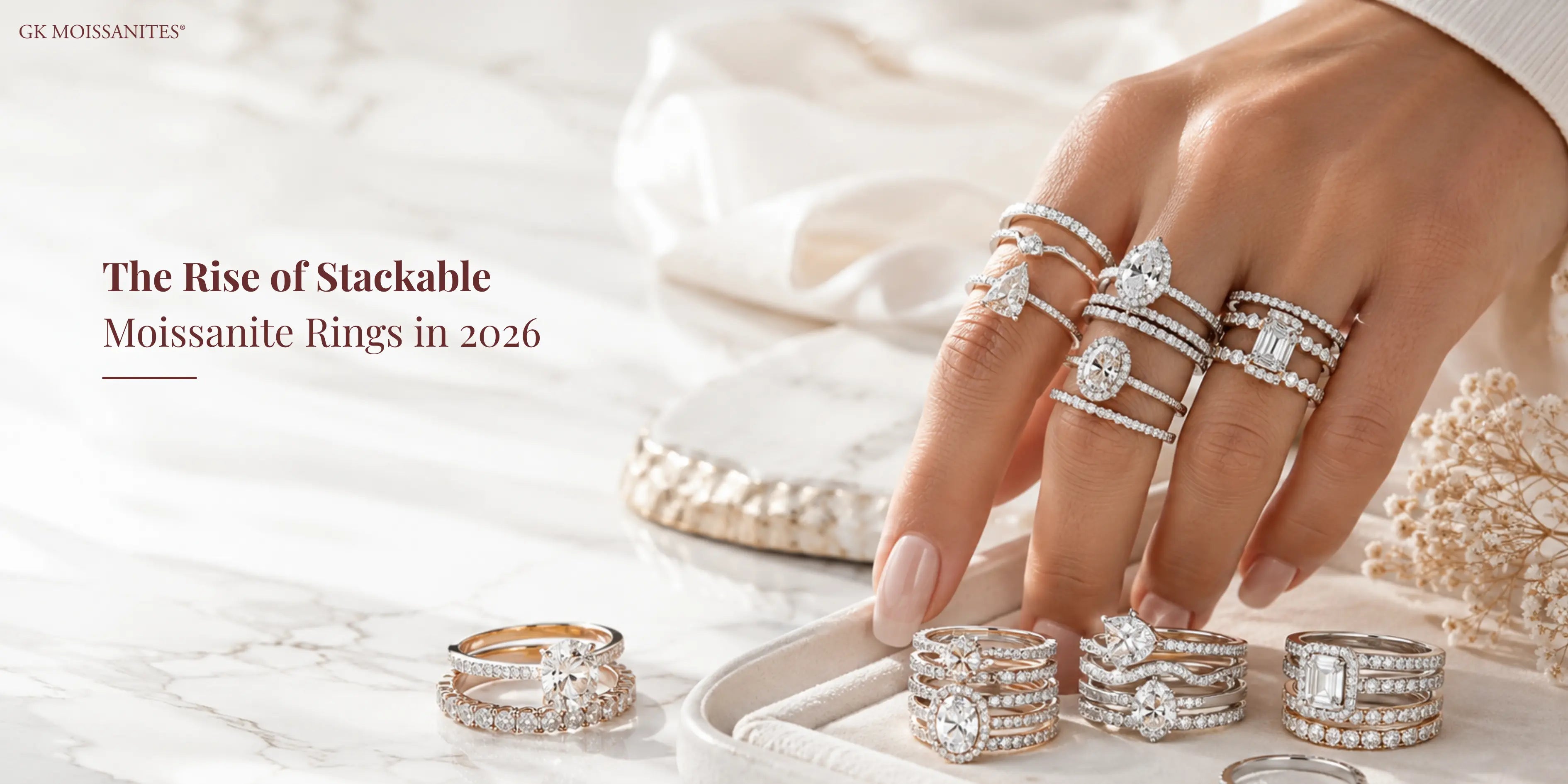 Stackable Moissanite Rings