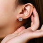 VVS1 D Color Moissanite Sector Earrings | S925.