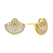 VVS1 D Color Moissanite Sector Earrings | S925.