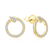 D VVS1 Color Moissanite Stud Earrings.