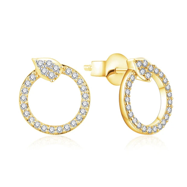 D VVS1 Color Moissanite Stud Earrings.