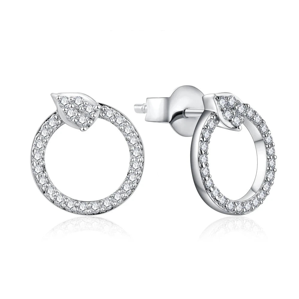 D VVS1 Color Moissanite Stud Earrings.