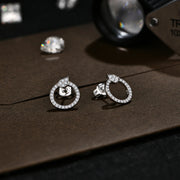 D VVS1 Color Moissanite Stud Earrings.
