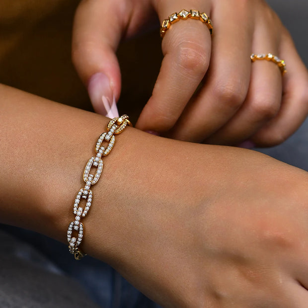 VVS 1 D-Color 1.8mm Brilliant Cut Luxe Moissanite Bracelet