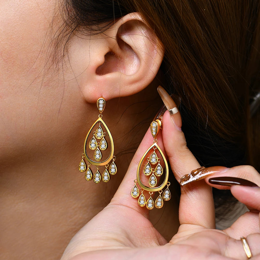 2.3MM Pear-Cut Moissanite Stud Earrings | S925.