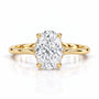 VVS1 2.5 CT Oval Cut Moissanite Engagement Ring