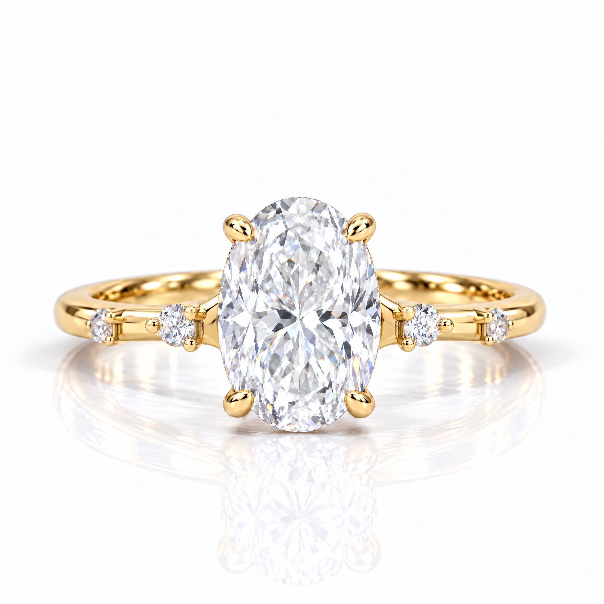 3 CT Oval Cut Moissanite Ring
