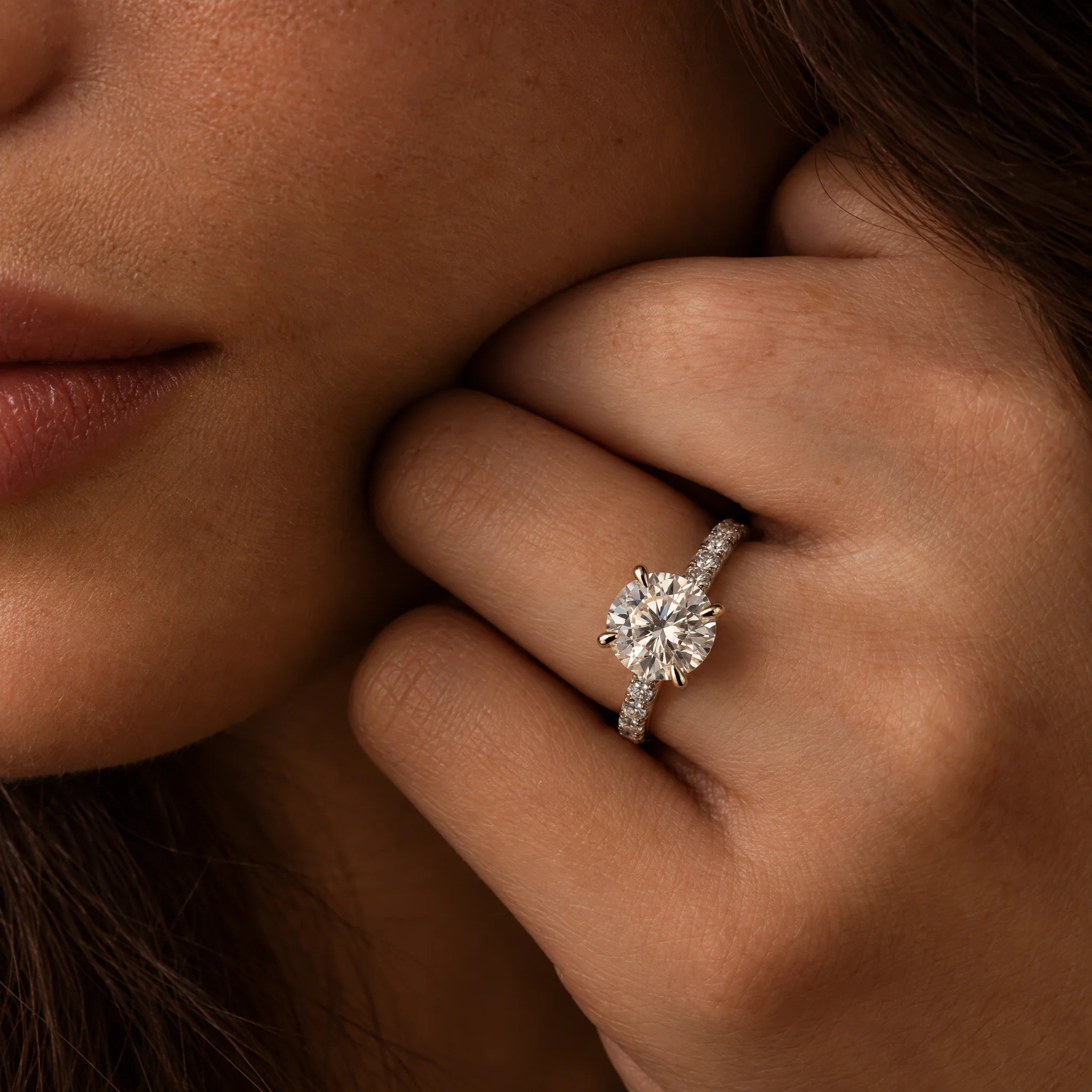 3 CT VVS1 D Color Moissanite Engagement Ring