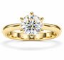 VVS1 Round Cut Moissanite Gold Solitaire Ring