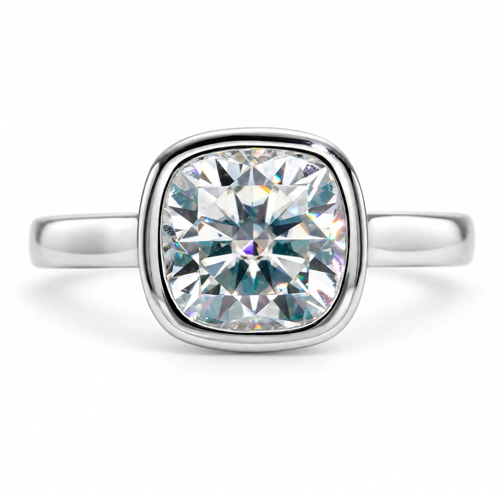 VVS1 D Color Moissanite Couple Rings