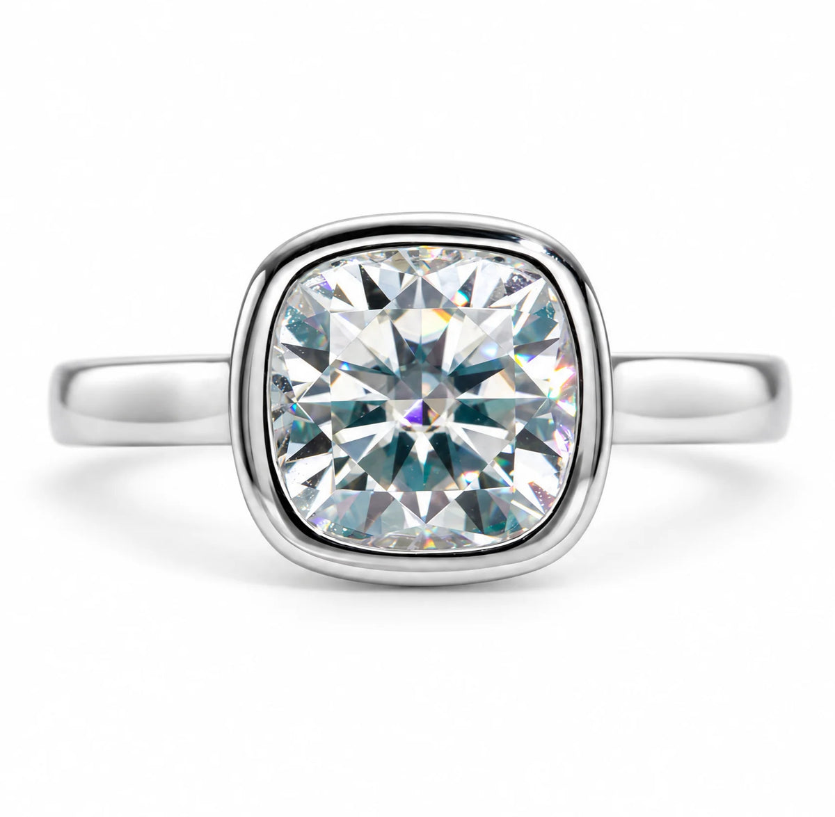 VVS1 D Color Moissanite Couple Rings