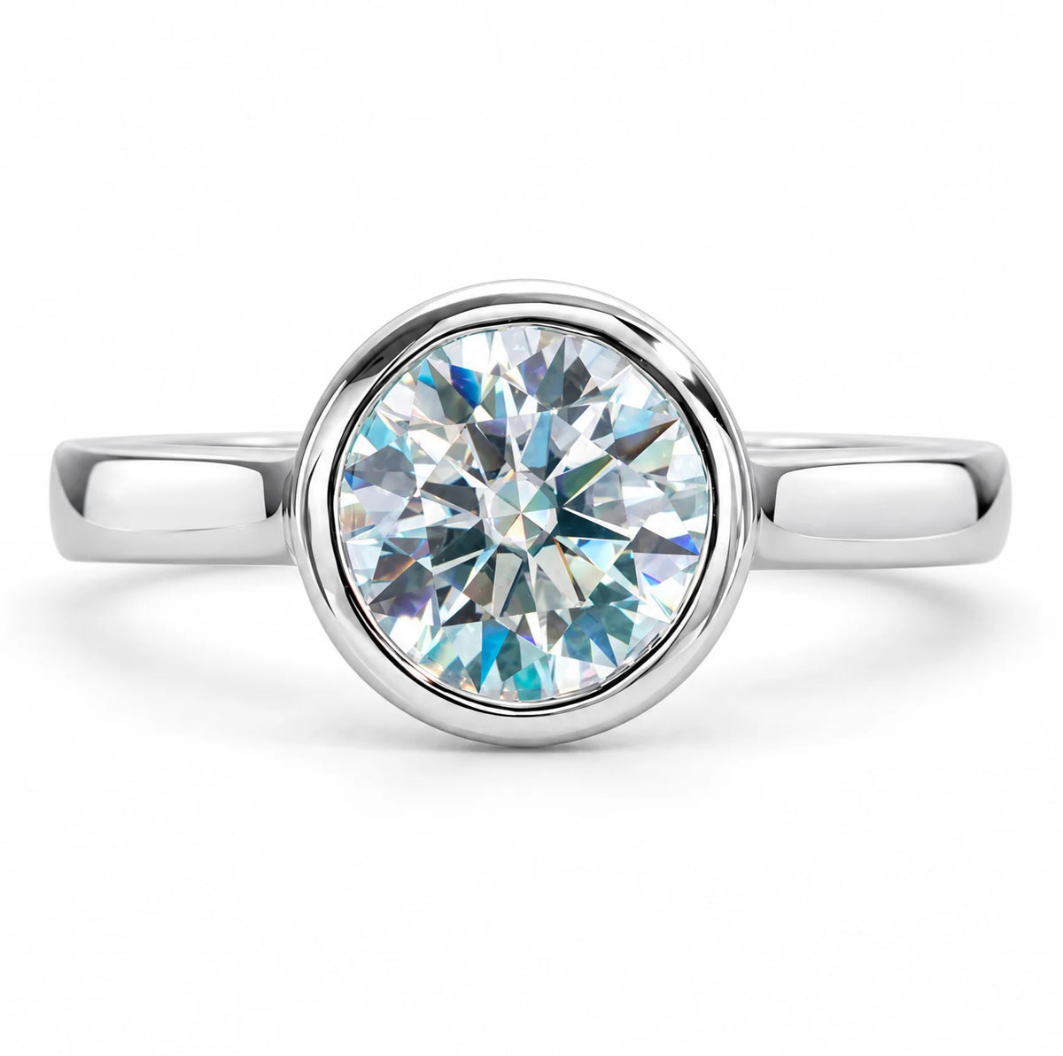 VVS1 D Color Moissanite Couple Rings