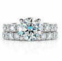 3.5 CT Round Cut Moissanite Engagement Ring Set