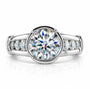 3 CT Halo Round Cut Moissanite Engagement Ring