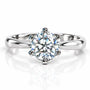 VVS1 Round Cut Solitaire Moissanite Engagement Ring