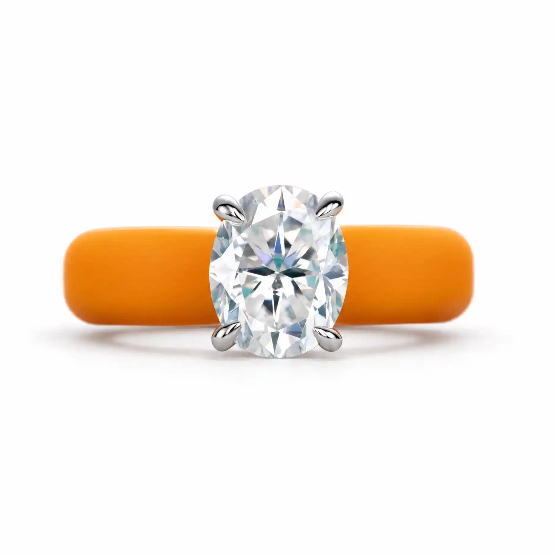 3 CT Oval Cut Moissanite Silicone Ring