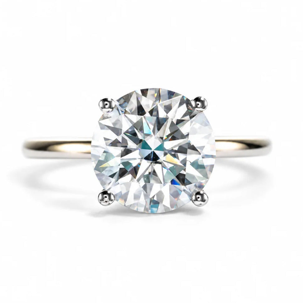 3 CT Moissanite Solid Gold Engagement Ring