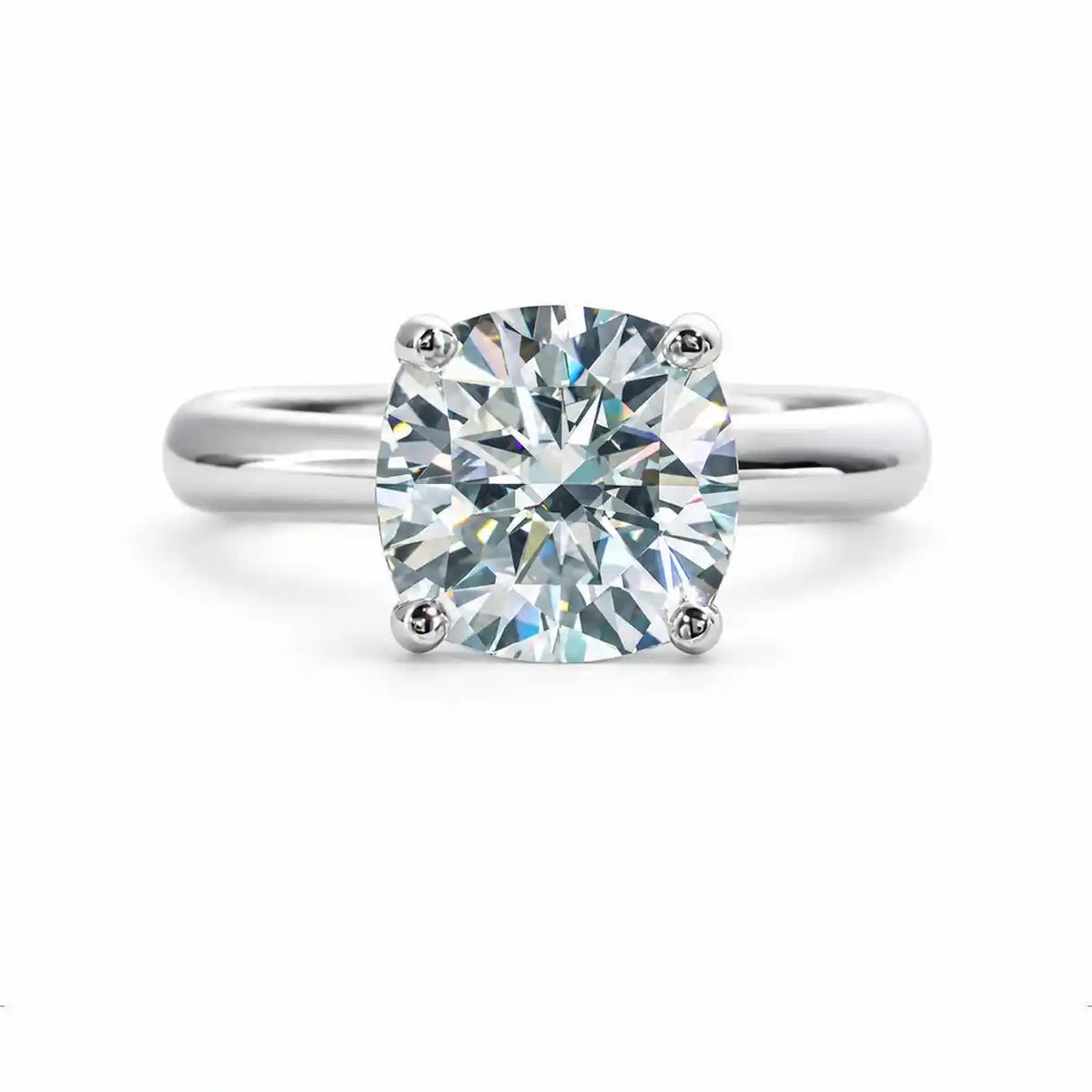 3.5 CT Cushion Cut Moissanite Engagement Ring