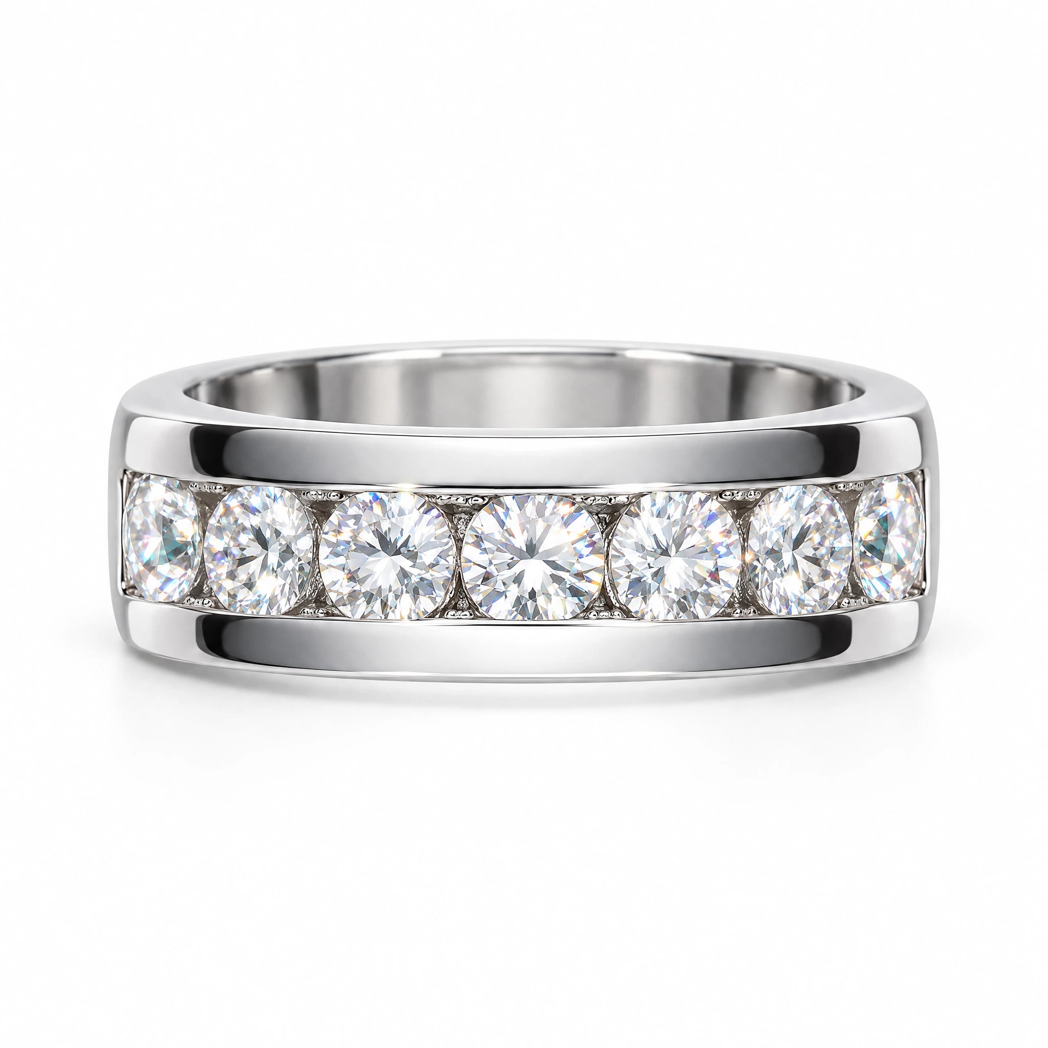 VVS1 D Color Moissanite Couple Rings