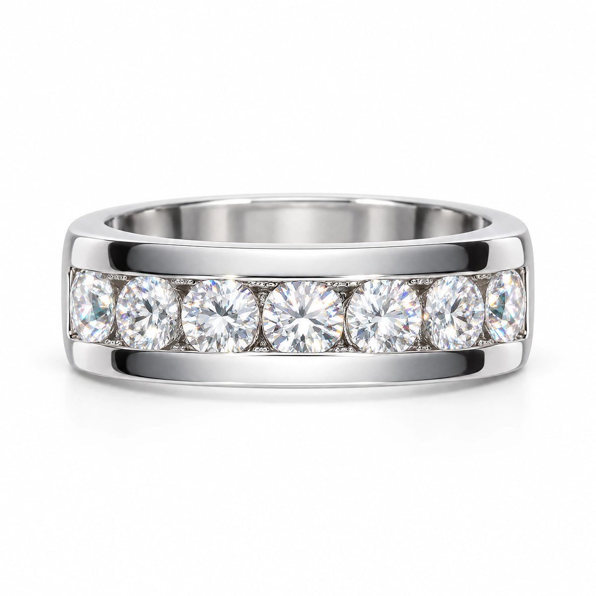 VVS1 D Color Moissanite Couple Rings