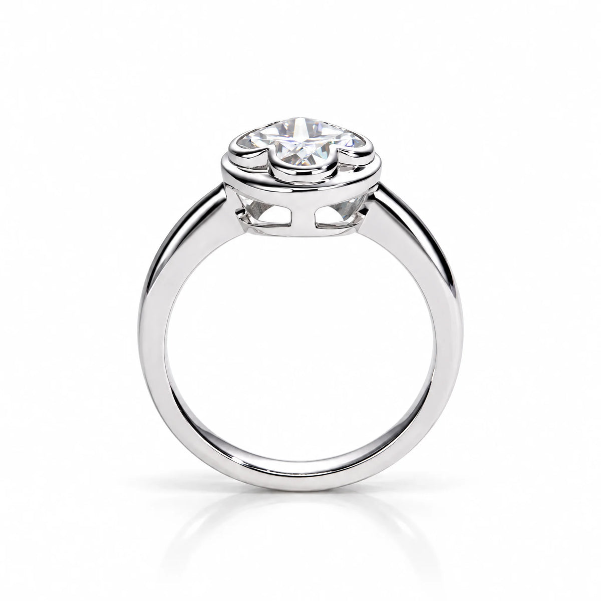 2 CT Four-Leaf Clover Moissanite Engagement Ring