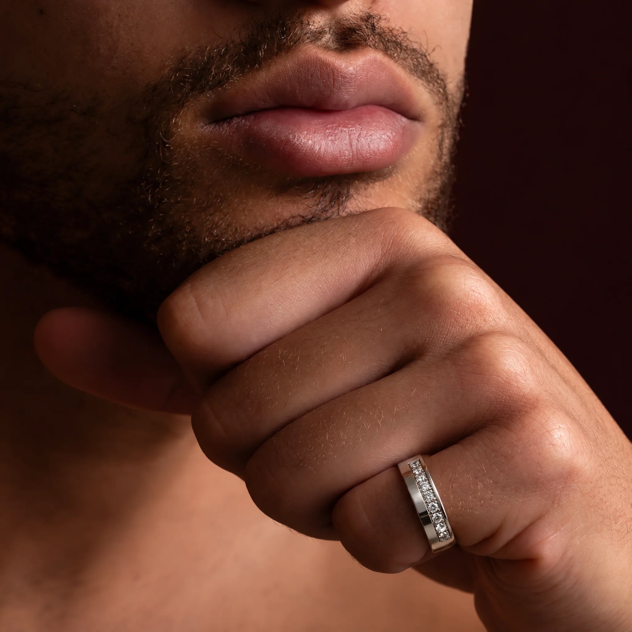 VVS1 D Color Men's Moissanite Ring