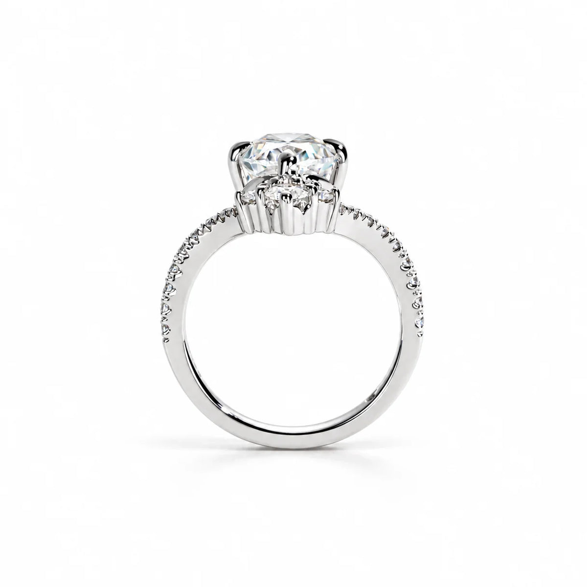 3 CT Oval Cut Moissanite Engagement Ring