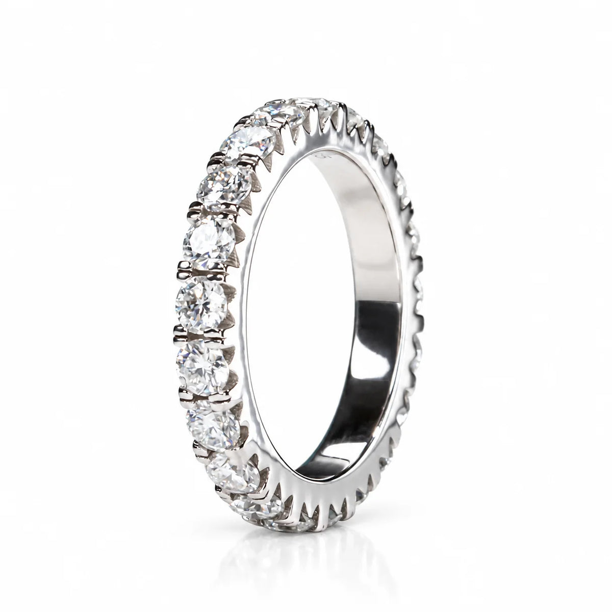 3.5 CT Round Cut Moissanite Engagement Ring Set