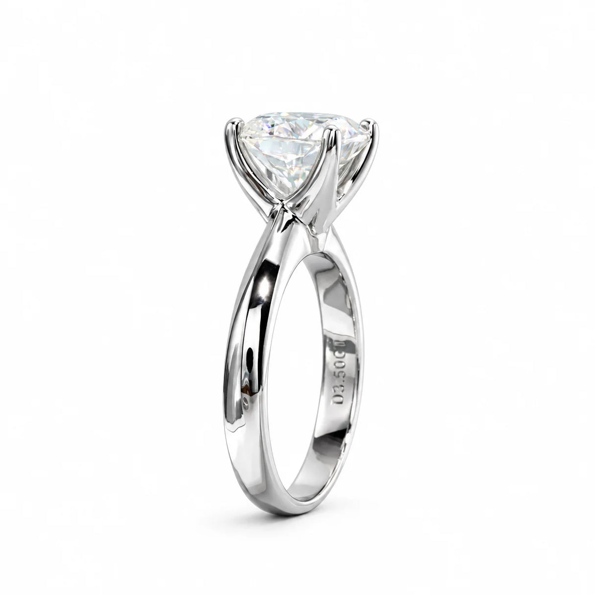 3.5 CT Cushion Cut Moissanite Engagement Ring
