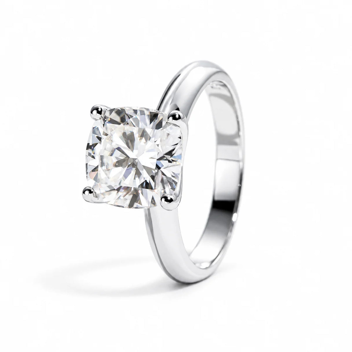 3.5 CT Cushion Cut Moissanite Engagement Ring